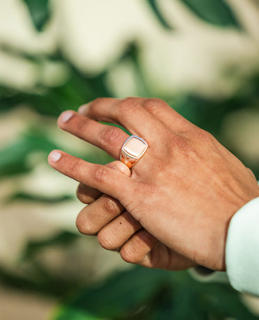 BETZ Two-Tone Gold Signet Ring - Version 1