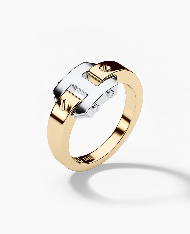 BRIGGS MINI Two-Tone Gold Ring