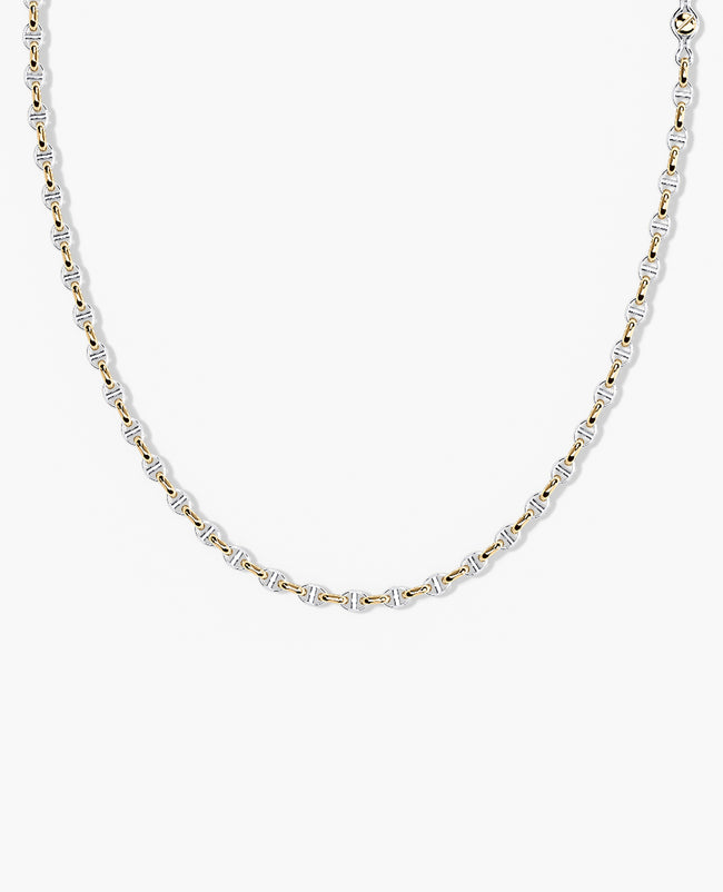 ANCHOR SOLID Two-Tone Gold Necklace