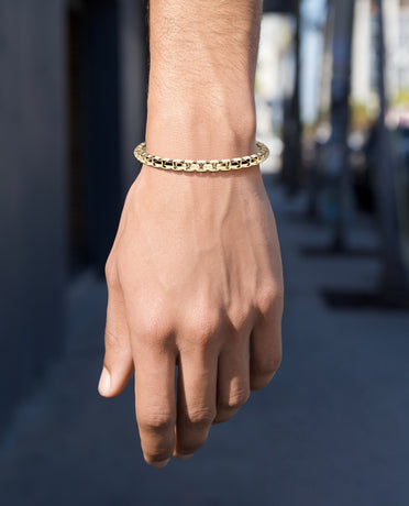 EDGE BOX Bracelet in Gold