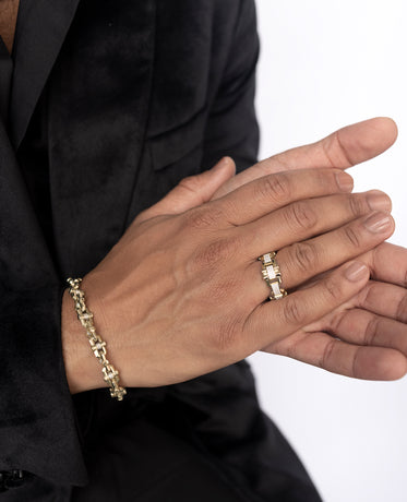 MOSS Link Bracelet with Diamonds