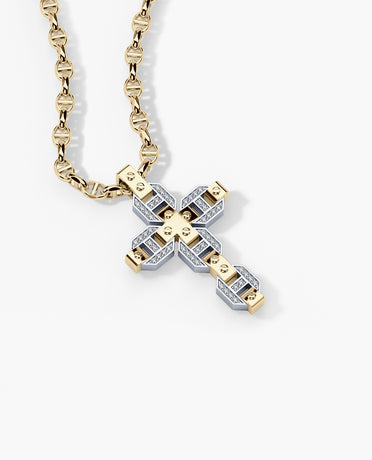 BRIGGS Cross Pendant in Gold with 0.50ct White Diamonds