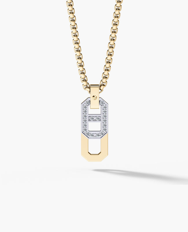 BRIGGS Two-Tone Pendant in Gold with 0.30ct Diamonds