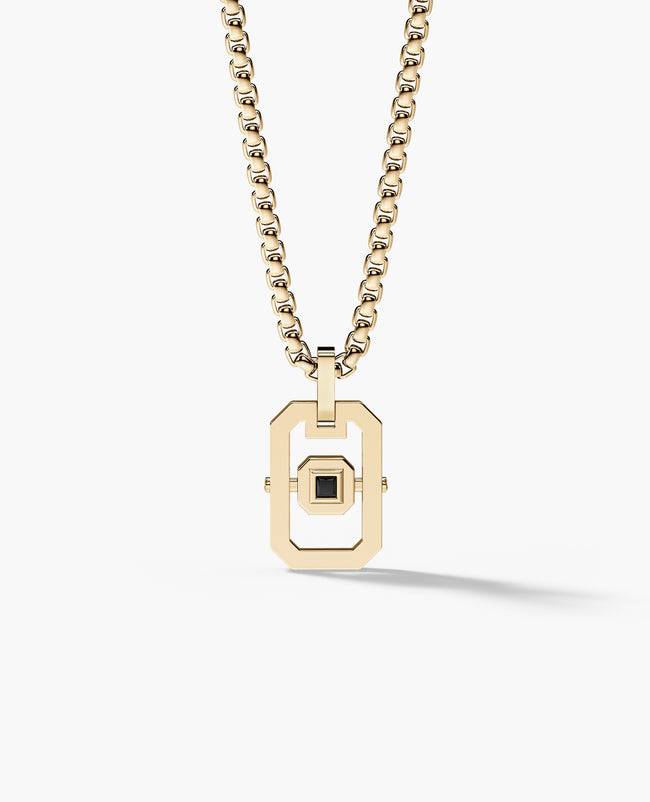 LA PAZ Pendant in Gold with 0.10ct Black Diamond