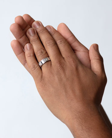 BARITE Gold Matching Diamond Wedding Band Set