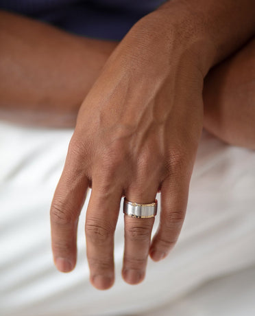 CABARRUS Two-Tone Gold Ring - Wide Version