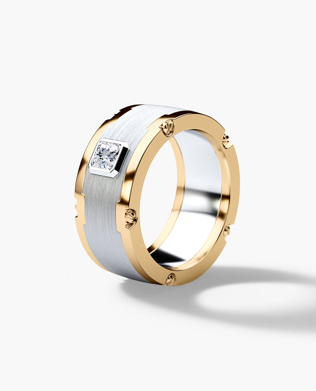 CABARRUS Two-Tone Gold Statement Ring with 0.45ct Diamond