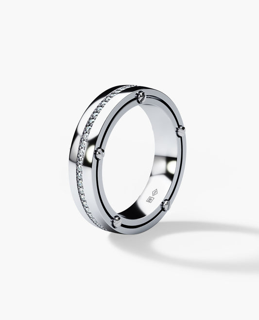 FRANKLIN Comfort Fit Gold Ring with 0.50ct Diamonds