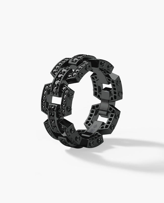 NORTHSTAR EverBlak Black Gold Ring with 1.10ct Black Diamonds