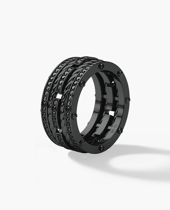 ROPES EverBlak Black Gold Ring with 1.45ct Black Diamonds