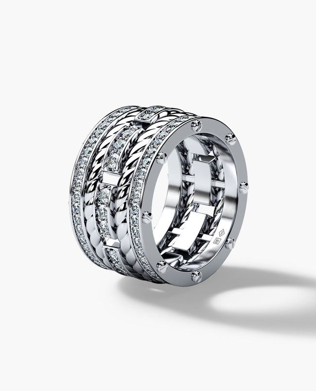 ROPES Gold Ring with 2.40ct Diamonds