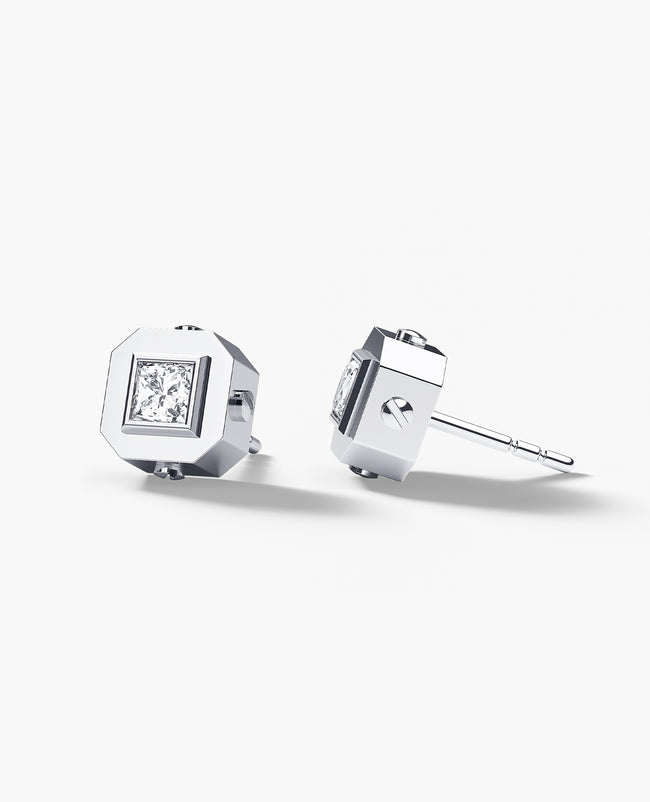 Ready to Ship - LA PAZ Platinum Single Stud Earring with 0.25ct Diamonds