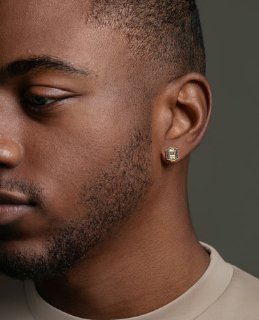 NORTHSTAR Gold Single Stud Earring with 0.19ct Black Diamonds