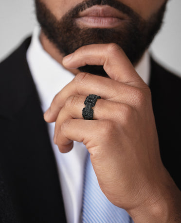 BRIGGS EverBlak Black Gold Ring with 1.00ct Black Diamonds