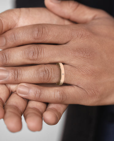 NORSE Gold Ring with Diamond - 3.5mm