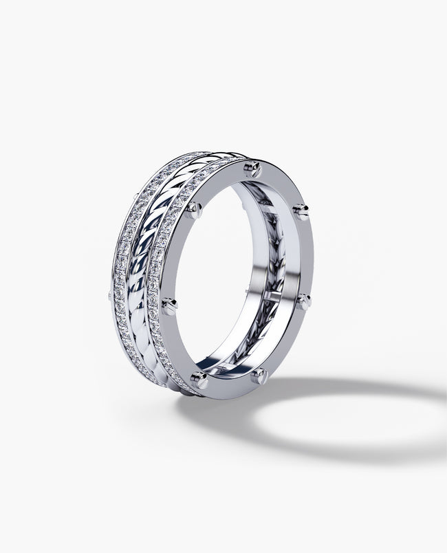 ROPES Gold Ring with 0.70ct Diamonds