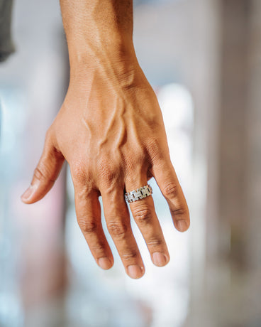 GETCHELL Gold Ring with 0.80ct Diamonds - Wide Version