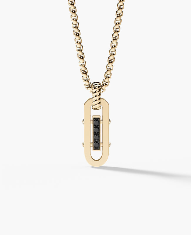 ROPES Amulet Pendant in Gold with 0.20ct Black Diamonds