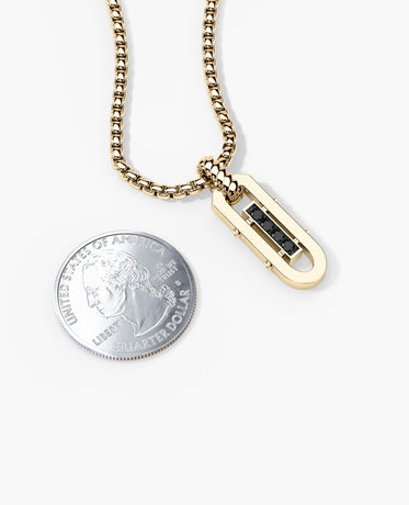 ROPES Amulet Pendant in Gold with 0.20ct Black Diamonds