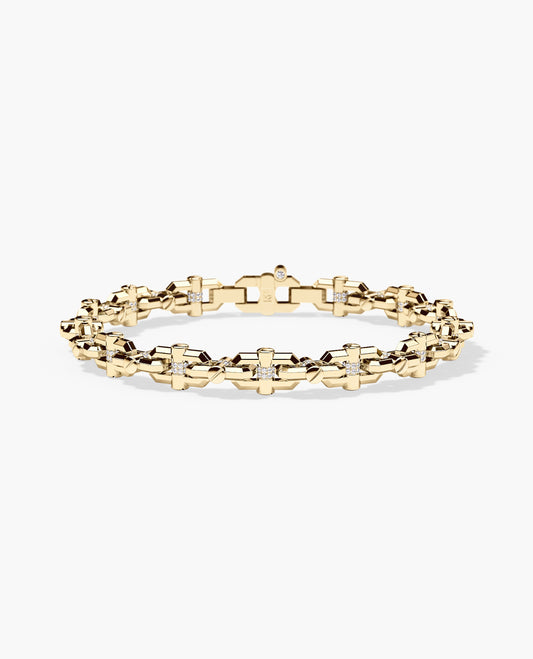 MOSS Link Bracelet with Diamonds
