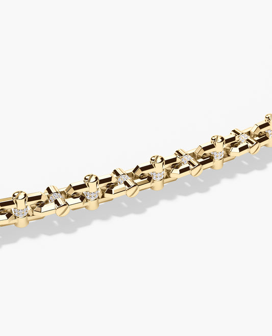 MOSS Link Necklace with Diamonds