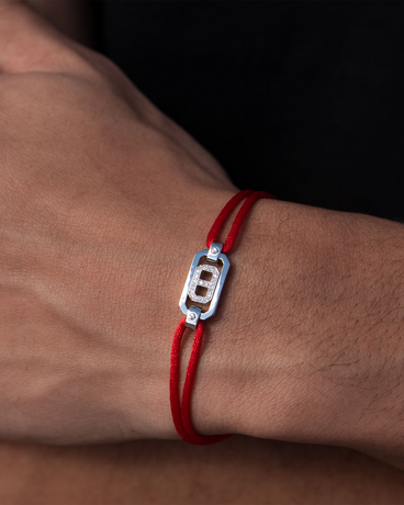 BRIGGS Cord Bracelet with Gold Charm & 0.10ct Diamonds