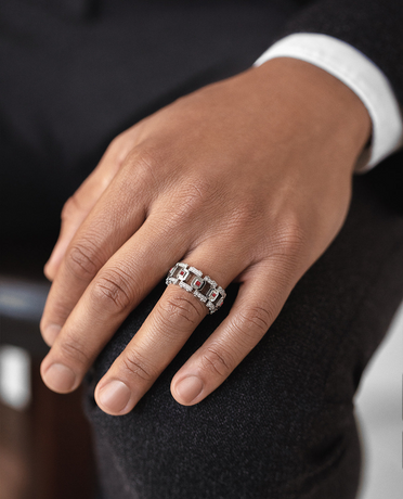 LA PAZ Gold Ring with 1.20ct Rubies and Diamonds