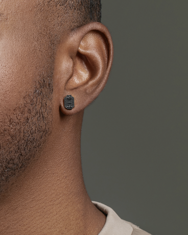 BRIGGS EverBlak Gold Single Stud Earring with 0.08ct Black Diamonds