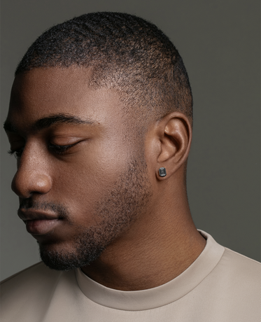 BRIGGS EverBlak Gold Single Stud Earring with 0.18ct Black Diamonds