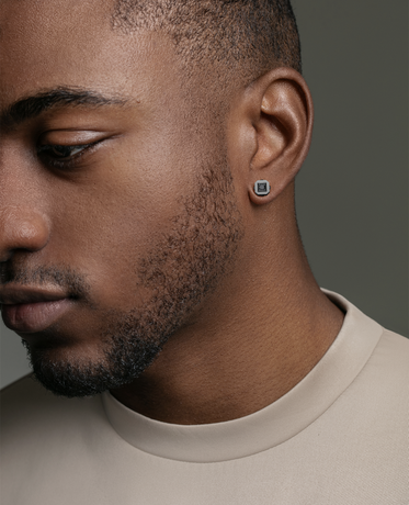 Ready to Ship - LA PAZ EverBlak Gold Single Stud Earring with 0.25ct Black Diamonds